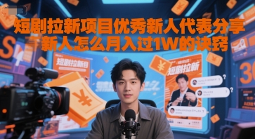 1-256.jpg 短剧拉新项目优秀新人代表分享新人怎么月入过1W的诀窍