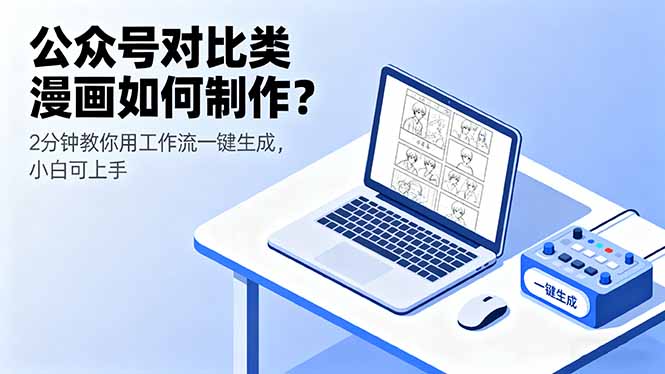 （16059期）公众号对比类漫画如何制作？2分钟教你用工作流一键生成，小白可上手