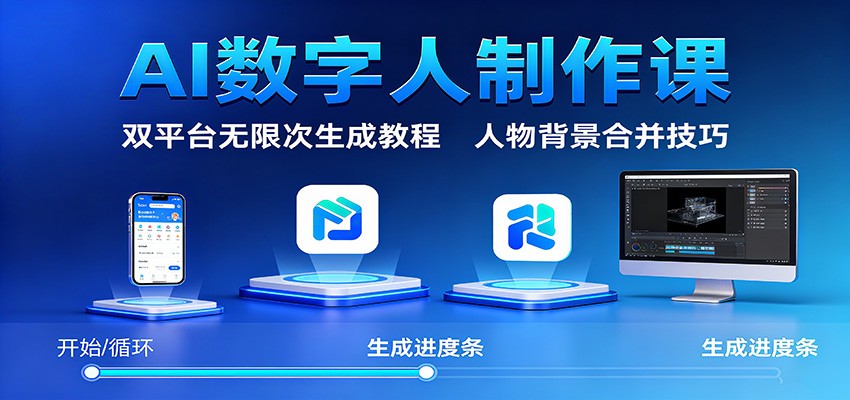 131456ph28fz285mquubmf.jpg AI数字人制作课:双平台无限次生成教程,人物背景合并技巧