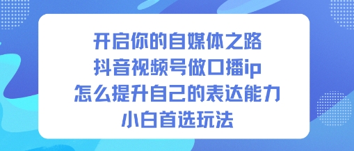 1-353.jpg 开启你的自媒体之路,抖音视频号做口播ip,怎么提升自己的表达能力,小白首选玩法