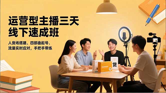 (16630期)运营型主播三天线下班,人货场搭建,四部曲起号,流量实时应对,手把手带练 (16630期)运营型主播三天线下班,人货场搭建,四部曲起号,流量实时应对,手把手带练