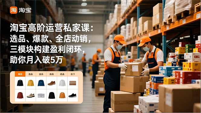 (16934期)淘宝高阶运营私家课:选品、爆款、全店动销,三模块构建盈利闭环,助你月入破5万(更新12月) (16934期)淘宝高阶运营私家课:选品、爆款、全店动销,三模块构建盈利闭环,助你月入破5万(更新12月)