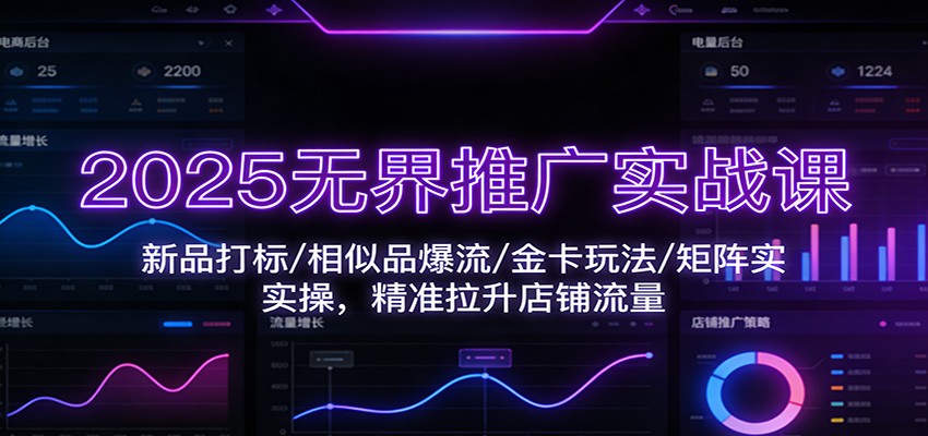 2025无界推广实战课:新品打标/相似品爆流/金卡玩法/矩阵实操,精准拉升店铺流量 2025无界推广实战课:新品打标/相似品爆流/金卡玩法/矩阵实操,精准拉升店铺流量