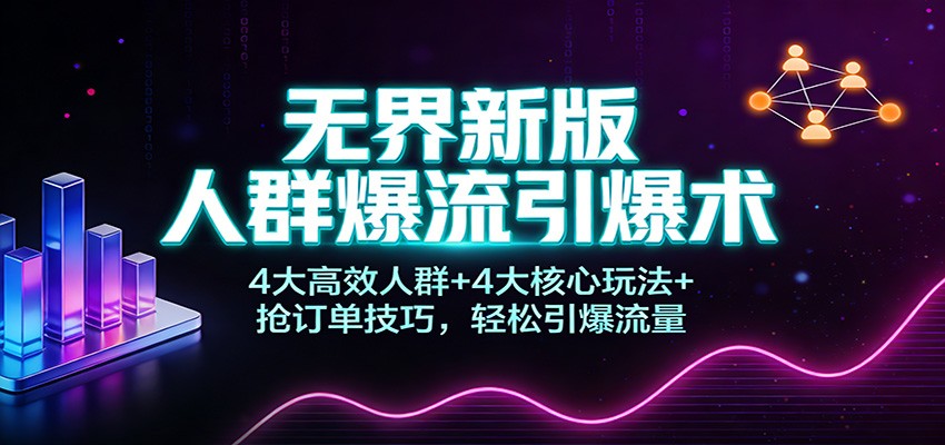 无界新版人群爆流引爆术:4大高效人群+4大核心玩法+抢订单技巧,轻松引爆流量 无界新版人群爆流引爆术:4大高效人群+4大核心玩法+抢订单技巧,轻松引爆流量