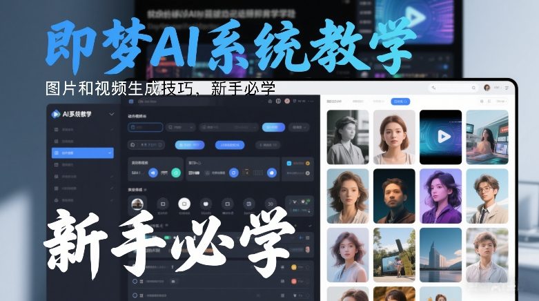 即梦AI系统教学,图片和视频生成技巧,新手必学 即梦AI系统教学,图片和视频生成技巧,新手必学