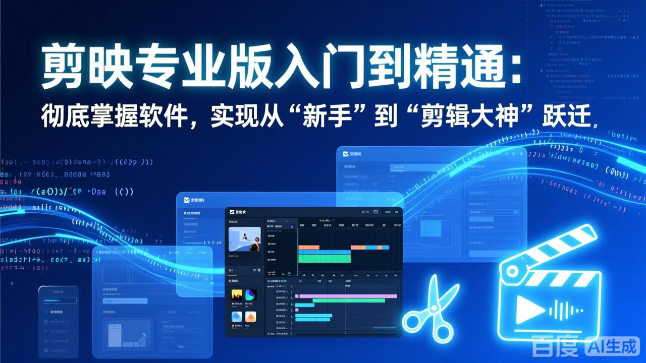 (17321期)剪映专业版入门到精通:彻底掌握软件,实现从“新手”到“剪辑大神”跃迁