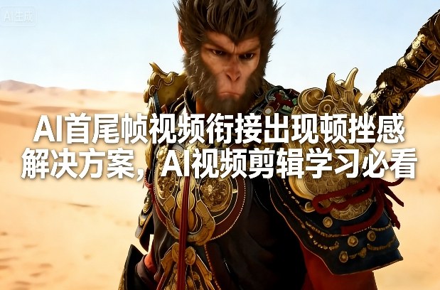 AI首尾帧视频衔接出现顿挫感解决方案,AI视频剪辑学习必看 AI首尾帧视频衔接出现顿挫感解决方案,AI视频剪辑学习必看