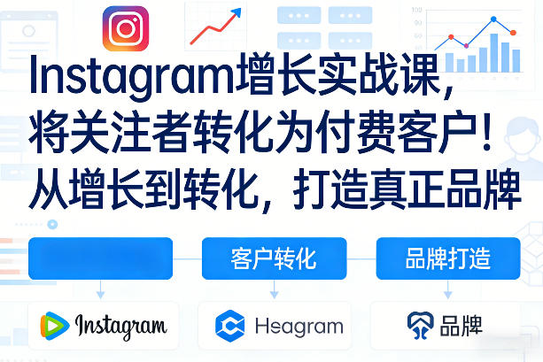 Instagram增长实战课,将关注者转化为付费客户!从增长到转化,打造真正品牌(双语字幕) Instagram增长实战课,将关注者转化为付费客户!从增长到转化,打造真正品牌(双语字幕)