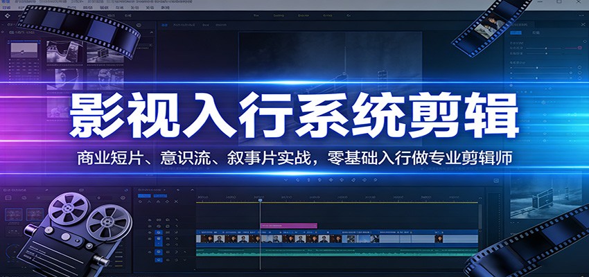 影视系统剪辑,商业短片、意识流、叙事片实战,零基础入行做专业剪辑师 影视系统剪辑,商业短片、意识流、叙事片实战,零基础入行做专业剪辑师