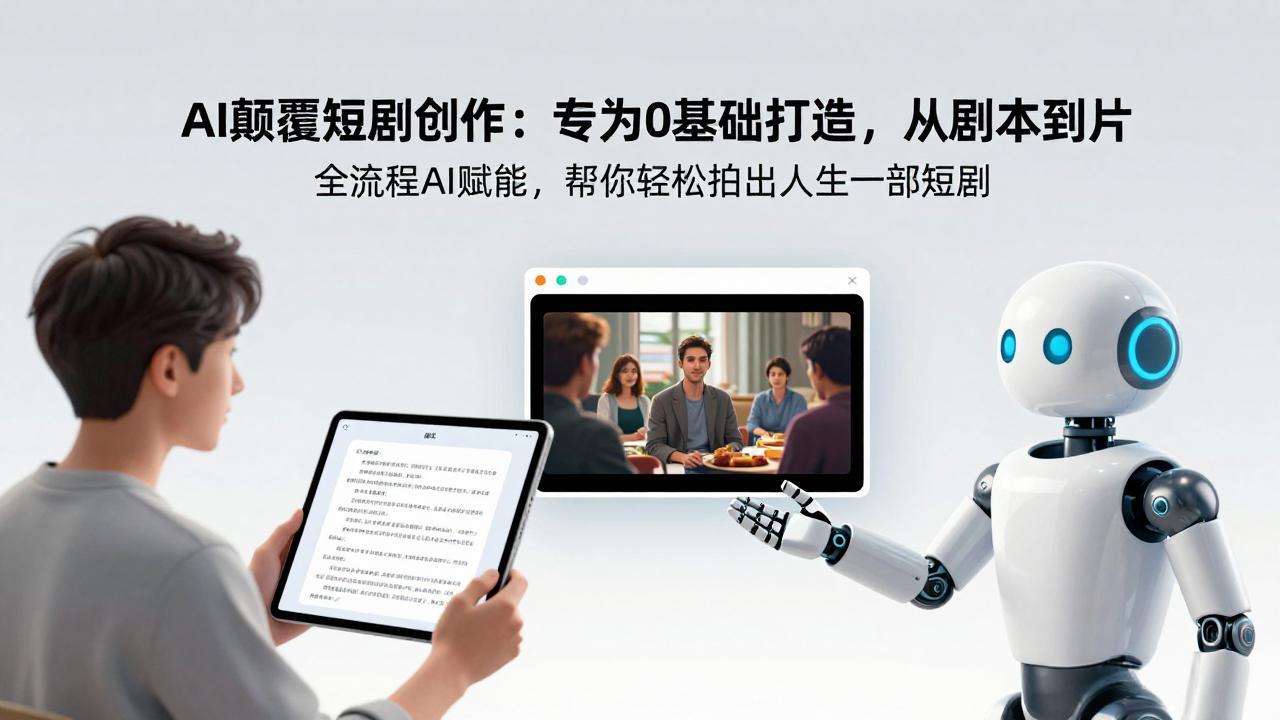 （17564期）AI颠覆短剧创作：专为0基础打造，从剧本到成片全流程AI赋能，帮你轻松拍出人生第一部短剧