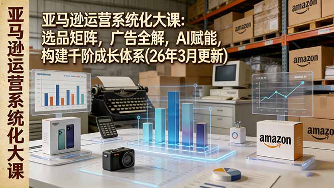 (17622期)亚马逊运营系统化大课:选品矩阵,广告全解,AI赋能,构建千阶成长体系(26年3月更新) (17622期)亚马逊运营系统化大课:选品矩阵,广告全解,AI赋能,构建千阶成长体系(26年3月更新)